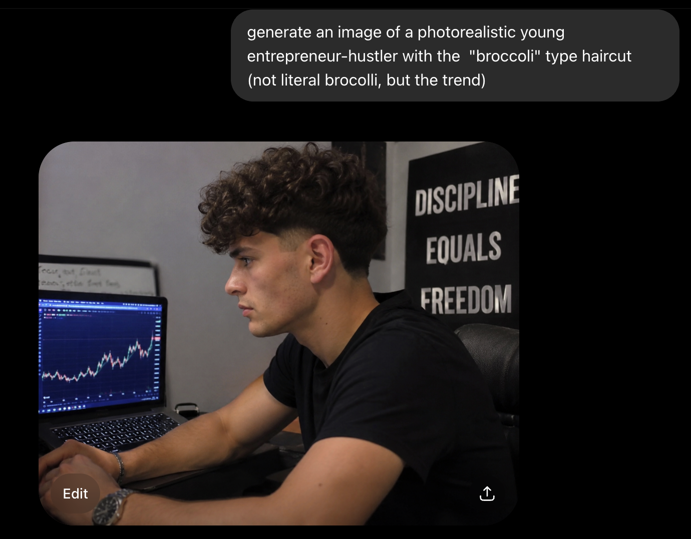 The AI-generated hustler persona